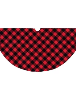 Christmas Tree Decorations Northlight 20 In. Red And Black Buffalo Plaid Mini Christmas Tree Skirt