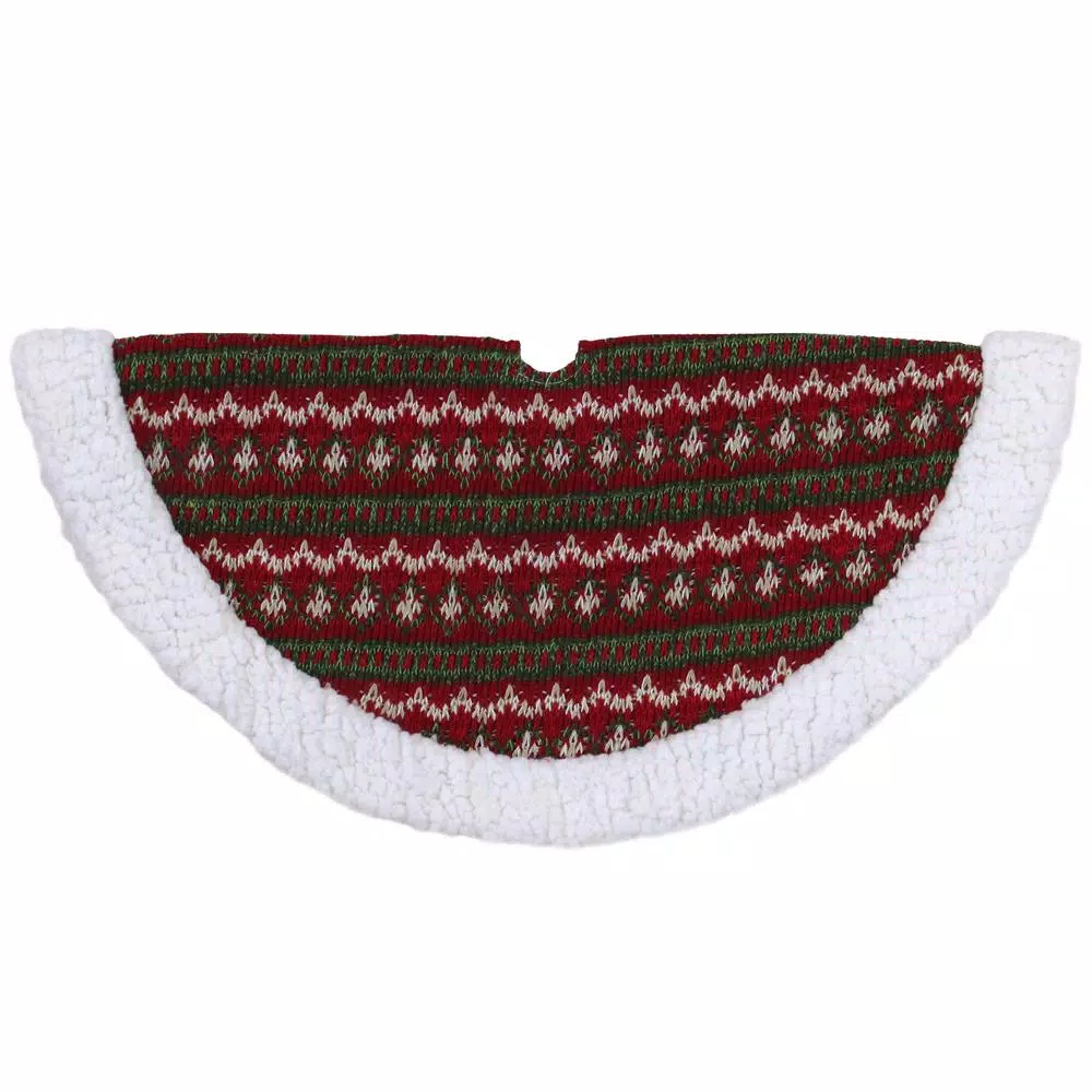 Christmas Tree Decorations Northlight 20 In. Red And Green Lodge Knitted Mini Christmas Tree Skirt With Sherpa Trim 1 Christmas Tree Decorations Northlight 20 In. Red And Green Lodge Knitted Mini Christmas Tree Skirt With Sherpa Trim