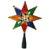 Christmas Tree Decorations Northlight 8 In. Multi-Color Mosaic 8-Point Star Christmas Tree Topper – Clear Lights