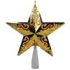 Christmas Tree Decorations Northlight 8.5 In. Gold Star Cut-Out Design Christmas Tree Topper – Clear Lights