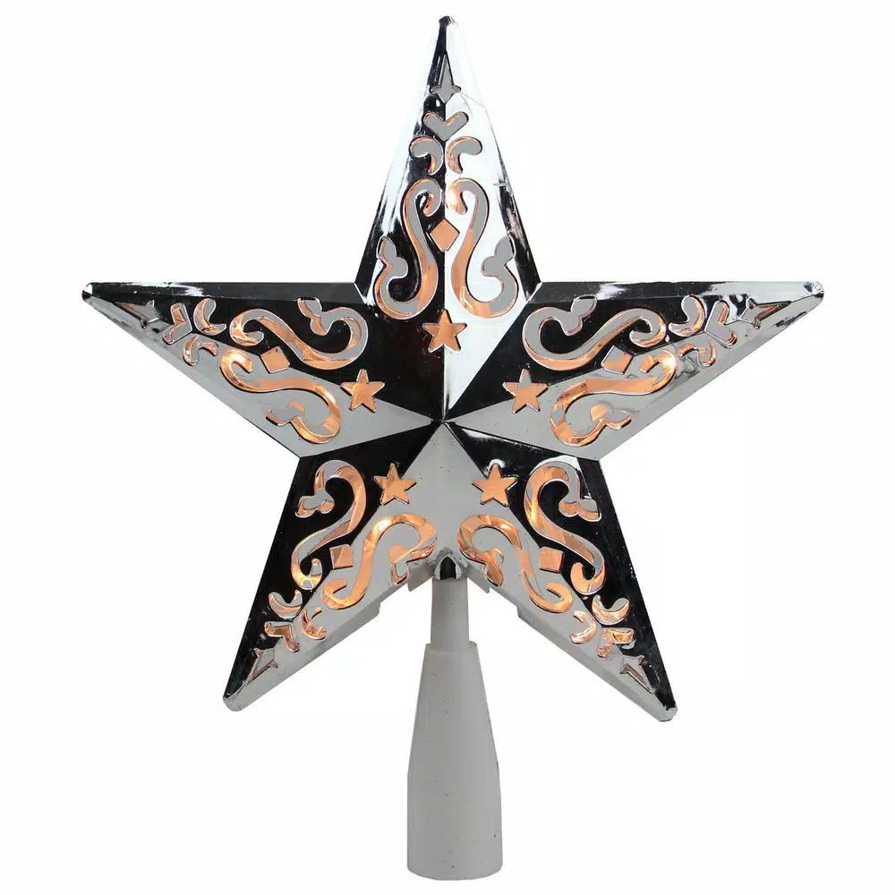 Christmas Tree Decorations Northlight 8.5 In. Silver Star Cut-Out Design Christmas Tree Topper β Clear Lights 1 Christmas Tree Decorations Northlight 8.5 In. Silver Star Cut-Out Design Christmas Tree Topper β Clear Lights