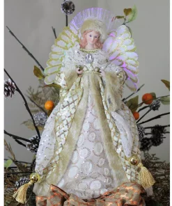 Christmas Tree Decorations Northlight 16 In. Lighted B/O Fiber Optic Angel In Golden Sequined Gown Christmas Tree Topper -Christmas Tree Decorations Shop northlight christmas tree toppers 32606680 4f 1000