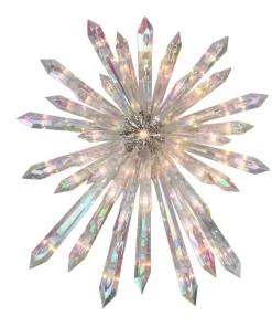 Christmas Tree Decorations Northlight 13.5 In. Lighted Iridescent Icicle Christmas Tree Topper With Clear Lights