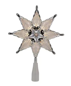 Christmas Tree Decorations Northlight 8 In. Lighted 8 Point Star Christmas Tree Topper With Clear Lights