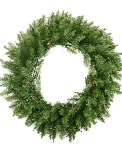 Christmas Greenery Northlight 36 In. Pre-Lit Northern Pine Artificial Christmas Wreath With Multi-Color Lights