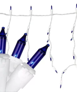 Christmas Lights Northlight 7 Ft. 100-Light Blue Mini Icicle Lights