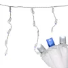 Christmas Lights Northlight 6.75 Ft. 100-Light Blue And Pure White LED Wide Angle Icicle Lights
