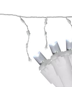 Christmas Lights Northlight 6.75 Ft. 100-Light Pure White LED Wide Angle Icicle Lights