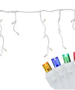 Christmas Lights Northlight 6.75 Ft. 100-Light Multi-Color LED Wide Angle Icicle Lights