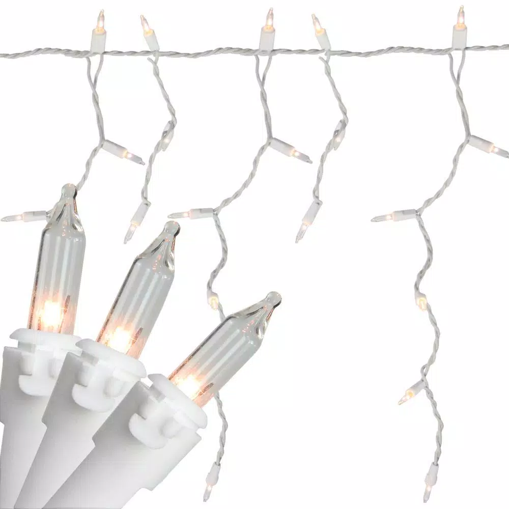 Northlight 50-Light White Mini Window Curtain Icicle Christmas Lights With 10.8 Ft. White Wire 1 Northlight 50-Light White Mini Window Curtain Icicle Christmas Lights With 10.8 Ft. White Wire