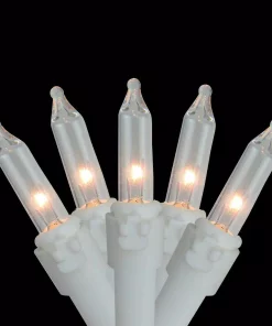 Northlight 13.5 Ft. 300-Clear Mini Icicle Christmas Lights – White Wire