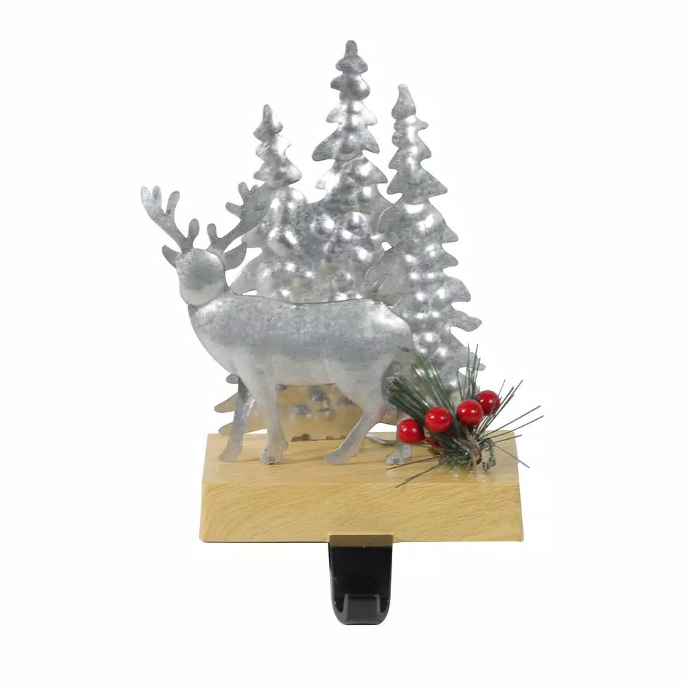 Indoor Christmas Decorations Northlight 8.5 In. Galvanized Metal Deer And Trees Christmas Stocking Holder 1 Indoor Christmas Decorations Northlight 8.5 In. Galvanized Metal Deer And Trees Christmas Stocking Holder