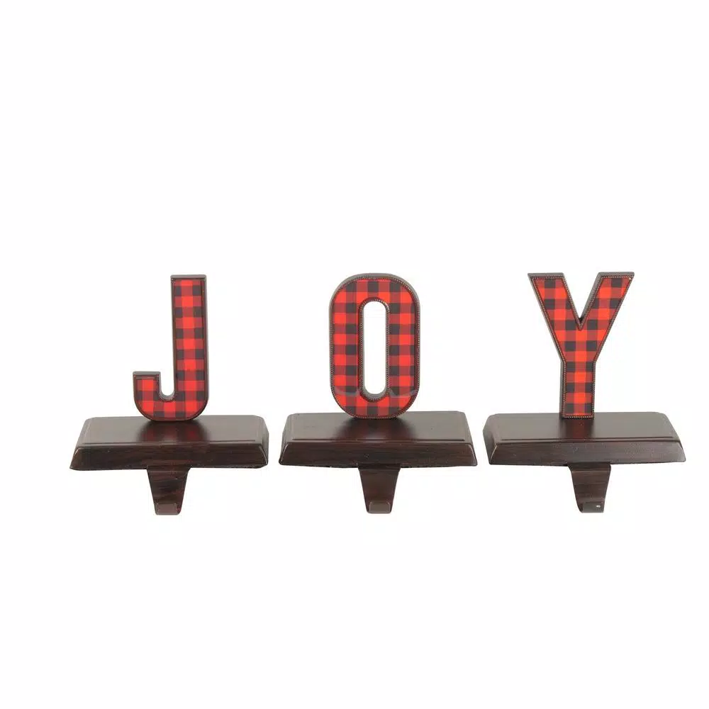 Indoor Christmas Decorations Northlight 6 In. Red And Black Buffalo Plaid Joy Christmas Stocking Holder (Set Of 3) 1 Indoor Christmas Decorations Northlight 6 In. Red And Black Buffalo Plaid Joy Christmas Stocking Holder (Set Of 3)