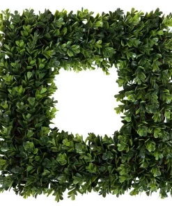 Christmas Greenery Pure Garden 16.5 In. Square Boxwood Wreath