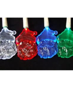 Sienna Set Of 20 LED Multi-Color Santa Claus Christmas Lights In White Wire