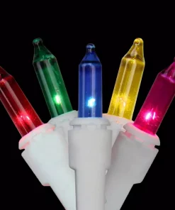 Sienna 150-Light Multi-Color Shimmering Mini Incandescent Icicle Christmas Lights With White Wire