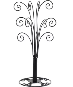 Christmas Tree Decorations Sunnydaze Decor Gloria 20 In. Tall Black Metal Christmas Ornament Stand