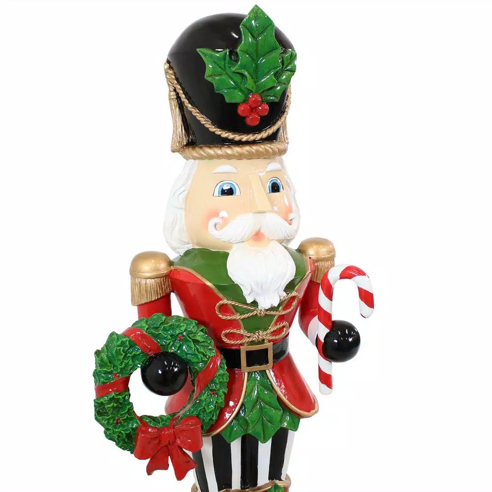 Outdoor Christmas Decorations Sunnydaze Decor 48 In. Christmas Nutcracker Indoor/Outdoor Statue 3 Outdoor Christmas Decorations Sunnydaze Decor 48 In. Christmas Nutcracker Indoor/Outdoor Statue - Image 3