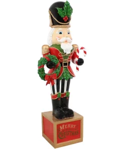 Outdoor Christmas Decorations Sunnydaze Decor 48 In. Christmas Nutcracker Indoor/Outdoor Statue