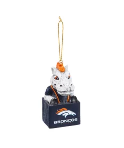 Christmas Tree Decorations Team Sports America Denver Broncos 1-1/2 In. NFL Mascot Tiki Totem Christmas Ornament