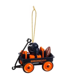 Christmas Tree Decorations Team Sports America Denver Broncos 1-3/4 In. NFL Team Wagon Christmas Ornament