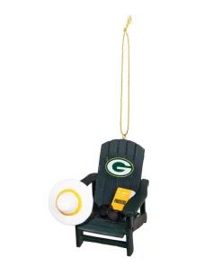Christmas Tree Decorations Team Sports America Green Bay Packers 3-1/2 In. NFL Adirondack Chair Christmas Ornament