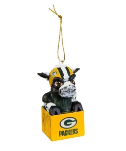 Christmas Tree Decorations Team Sports America Green Bay Packers 1-1/2 In. NFL Mascot Tiki Totem Christmas Ornament