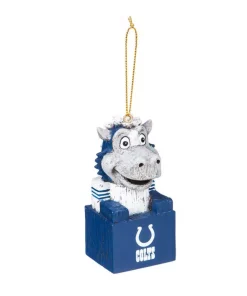 Christmas Tree Decorations Team Sports America Indianapolis Colts 1-1/2 In. NFL Mascot Tiki Totem Christmas Ornament