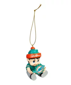 Christmas Tree Decorations Team Sports America Miami Dolphins 2 In. NFL New Lil Fan Christmas Ornament