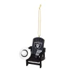 Christmas Tree Decorations Team Sports America Oakland Raiders 3-1/2 In. NFL Adirondack Chair Christmas Ornament