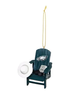 Christmas Tree Decorations Team Sports America Philadelphia Eagles 3-1/2 In. NFL Adirondack Chair Christmas Ornament