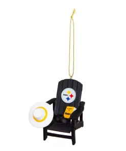 Christmas Tree Decorations Team Sports America Pittsburgh Steelers 3-1/2 In. NFL Adirondack Chair Christmas Ornament