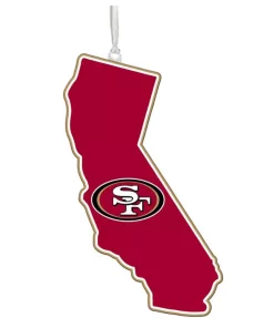 Christmas Tree Decorations Team Sports America San Francisco 49ers 5 In. NFL Team State Christmas Ornament