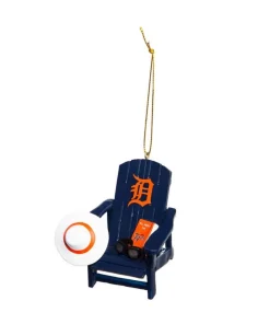 Christmas Tree Decorations Team Sports America Detroit Tigers 3-1/2 In. MLB Adirondack Chair Christmas Ornament