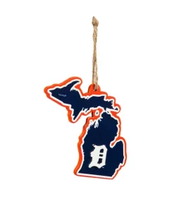 Christmas Tree Decorations Team Sports America Detroit Tigers 5 In. MLB Team State Christmas Ornament