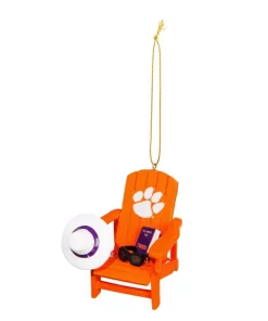 Christmas Tree Decorations Team Sports America Clemson University 3-1/2 In. NCAA Adirondack Chair Christmas Ornament
