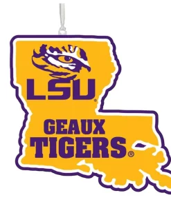 Christmas Tree Decorations Team Sports America Louisiana State University 5 In. NCAA Team State Christmas Ornament