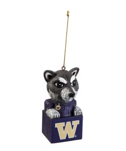 Christmas Tree Decorations Team Sports America University Of Washington 1-1/2 In. NCAA Mascot Tiki Totem Christmas Ornament