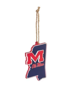 Christmas Tree Decorations Team Sports America Ole Miss 5 In. NCAA Team State Christmas Ornament