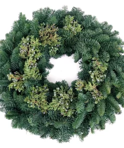Christmas Greenery VAN ZYVERDEN 20 In. Live Fresh Cut Pacific Northwest Juniper Christmas Wreath