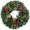 Christmas Greenery VAN ZYVERDEN 24 In. Live Fresh Cut Pacific Northwest Countryside Christmas Wreath