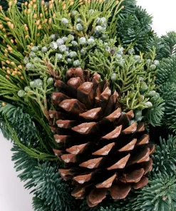 Christmas Greenery VAN ZYVERDEN 24 In. Live Fresh Cut Pacific Northwest Mixed Christmas Wreath Pine Cone Decorated -Christmas Tree Decorations Shop van zyverden christmas wreaths 87435 1f 1000
