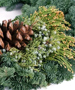 Christmas Greenery VAN ZYVERDEN 24 In. Live Fresh Cut Pacific Northwest Mixed Christmas Wreath Pine Cone Decorated -Christmas Tree Decorations Shop van zyverden christmas wreaths 87435 44 1000