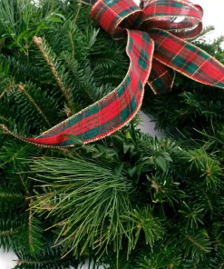 Christmas Greenery VAN ZYVERDEN 16 In. Live Fresh Cut Blue Ridge Mountain Mixed Window Christmas Wreath With Bow -Christmas Tree Decorations Shop van zyverden christmas wreaths 87446 4f 1000