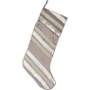 Indoor Christmas Decorations VHC Brands 20 In. Viscose/Polyester Allura Dove Grey Glam Christmas Decor Stocking