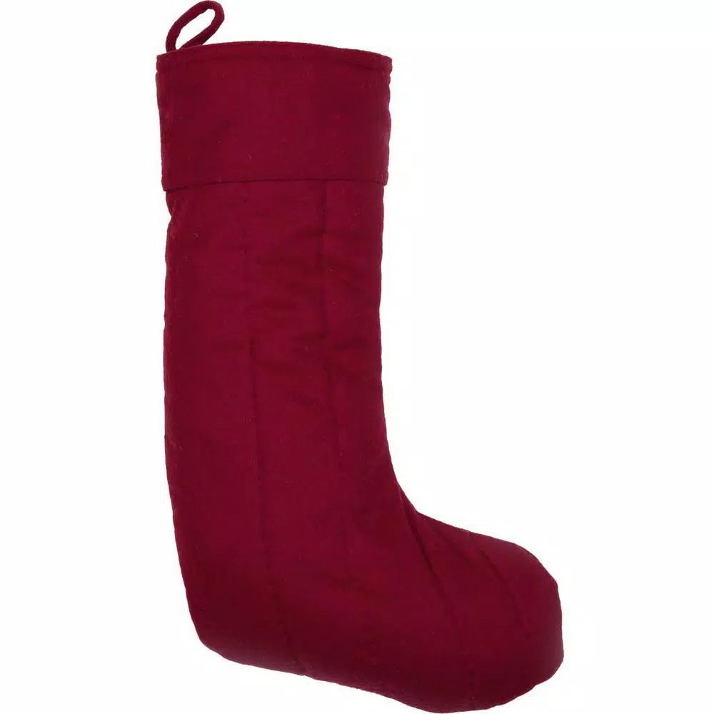 Indoor Christmas Decorations VHC Brands 20 In. Red Felt Christmas Traditional Decor Stocking 1 Indoor Christmas Decorations VHC Brands 20 In. Red Felt Christmas Traditional Decor Stocking