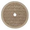 Christmas Tree Decorations VHC Brands 48 In. Celebrate Bronze Tan Glam Christmas Decor Tree Skirt