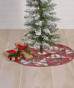 Christmas Tree Decorations VHC Brands 21 In. Peyton Tomato Red Traditional Christmas Decor Mini Tree Skirt -Christmas Tree Decorations Shop vhc brands christmas tree skirts collars 32012 31 1000