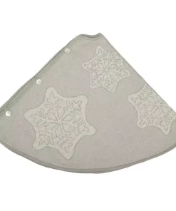 Christmas Tree Decorations VHC Brands 48 In. Ingrid Ash Grey Farmhouse Christmas Decor Tree Skirt -Christmas Tree Decorations Shop vhc brands christmas tree skirts collars 32018 4f 1000