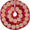Christmas Tree Decorations VHC Brands 21 In. Red Memories Glam Christmas Decor Mini Tree Skirt
